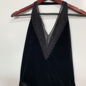 Black Velvet Body Suit